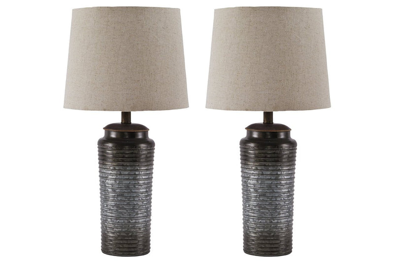 Norbert Gray Table Lamp (Set of 2) - Gate FurnitureTable Lamp Pair