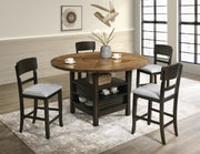 Oakly Brown Round/Square Counter Height Dining Set - Gate FurnitureCounter Height Set