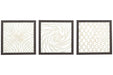 Odella Antique Gray/Cream Wall Decor (Set of 3) - A8010241 - Gate Furniture