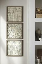 Odella Cream/Taupe Wall Decor (Set of 3) - Gate FurnitureWall Decor
