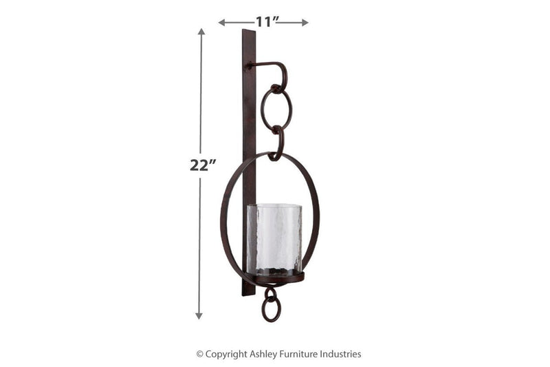 Ogaleesha Brown Wall Sconce - Gate FurnitureSconce