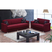 Ohio 89 in. Convertible Sleeper Sofa in Red with Storage - Gate FurnitureSleeper Sofa