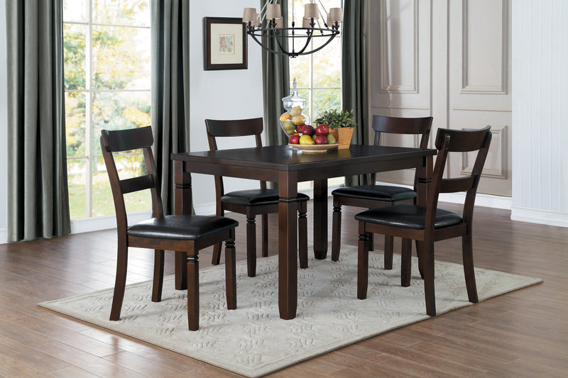 Oklahoma Espresso 5 - Piece Dining Room Set - Gate FurnitureDining Room Set