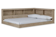 Oliah Natural Full Bookcase Storage Bed - Gate FurnitureFull Bed
