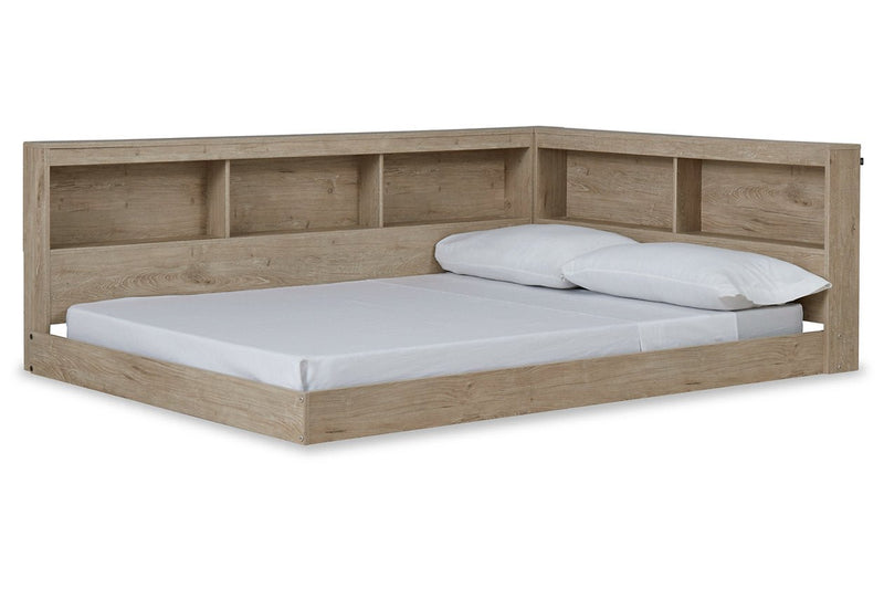 Oliah Natural Full Bookcase Storage Bed - Gate FurnitureFull Bed