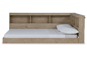 Oliah Natural Full Bookcase Storage Bed - Gate FurnitureFull Bed