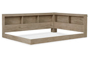 Oliah Natural Full Bookcase Storage Bed - Gate FurnitureFull Bed