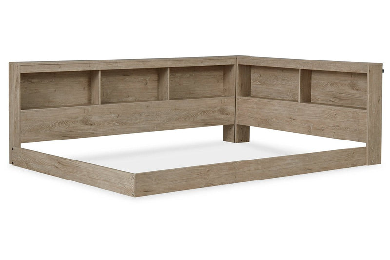 Oliah Natural Full Bookcase Storage Bed - Gate FurnitureFull Bed