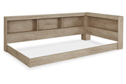 Oliah Natural Twin Bookcase Storage Bed - Gate FurnitureTwin Bed