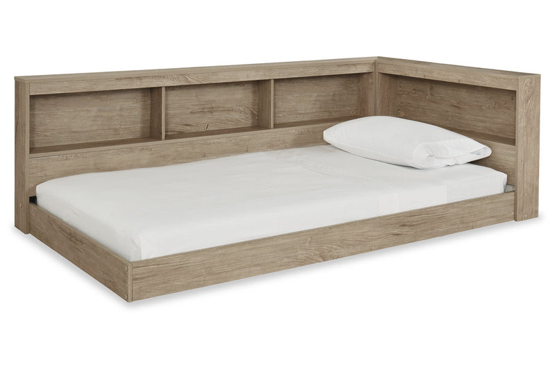 Oliah Natural Twin Bookcase Storage Bed - Gate FurnitureTwin Bed