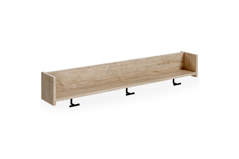 Oliah Natural Wall Mounted Coat Rack with Shelf - Gate FurnitureOther Products