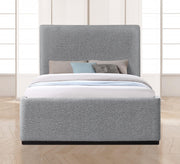 Oliver Boucle Fabric Full Bed (3 Boxes) Grey - OliverGrey-F