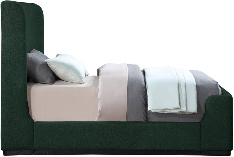 Oliver Boucle Fabric Twin Bed (3 Boxes) Green - Gate FurnitureTwin Bed