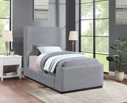 Oliver Boucle Fabric Twin Bed (3 Boxes) Grey - Gate FurnitureTwin Bed