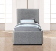 Oliver Boucle Fabric Twin Bed (3 Boxes) Grey - Gate FurnitureTwin Bed