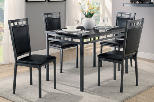 Olney Black/Dark Brown 5 - Piece Dining Set - Gate FurnitureDining Room Set