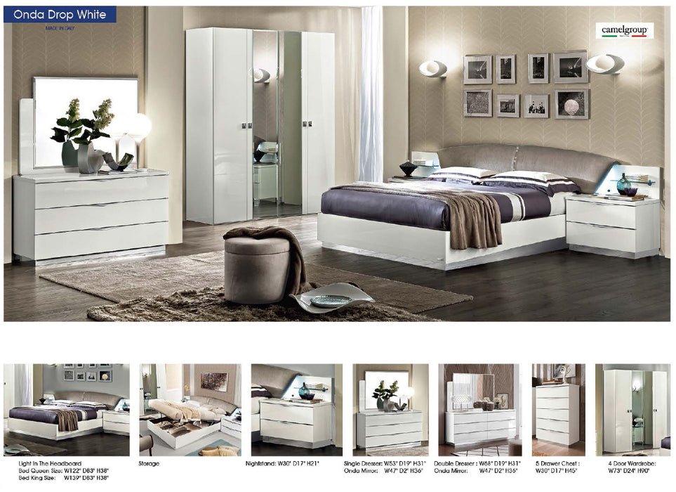 Onda Drop Bedroom White Set - Gate Furniture