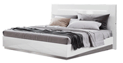 Onda Legno White Bed With Led Lights Queen - Gate Furniture
