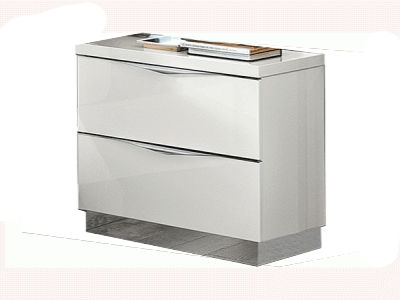 Onda White Mini Nightstand - i39466 - Gate Furniture