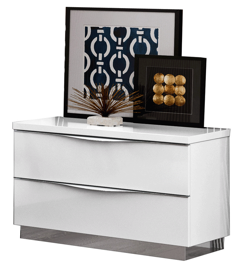 Onda White Nightstand - i26120 - Gate Furniture