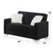 Ontario 65 in. Convertible Sleeper Loveseat in Black with Storage - LS-ONTARIO-BLACK - Gate Furniture