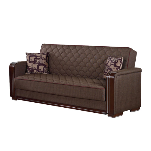 Oregon 89 in. Convertible Sleeper Sofa in Brown with Storage - Gate FurnitureSleeper Sofa