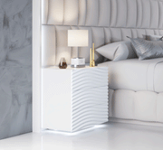 Orion Bed With Wave White Cases Set - Gate Furniture