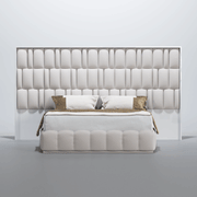 Orion Bed With Wave White Cases Set - Gate Furniture