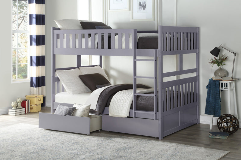 Orion Gray Full/Full Bunk Bed | B2063 - Gate FurnitureBunk Bed