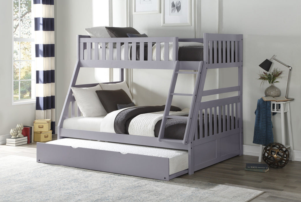Orion Gray Twin/Full Bunk Bed | B2063 - Gate Furniture