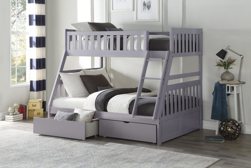 Orion Gray Twin/Full Bunk Bed | B2063 - Gate FurnitureBunk Bed