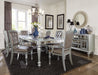 Orsina Silver Mirrored Extendable Dining Set - Gate Furniture