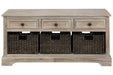 Oslember Light Brown Storage Bench - A3000198 - Gate Furniture