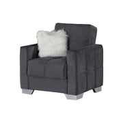 Ottawa 35 in. Convertible Sleeper Chair in Gray with Storage - Gate FurnitureLiving Room Chair