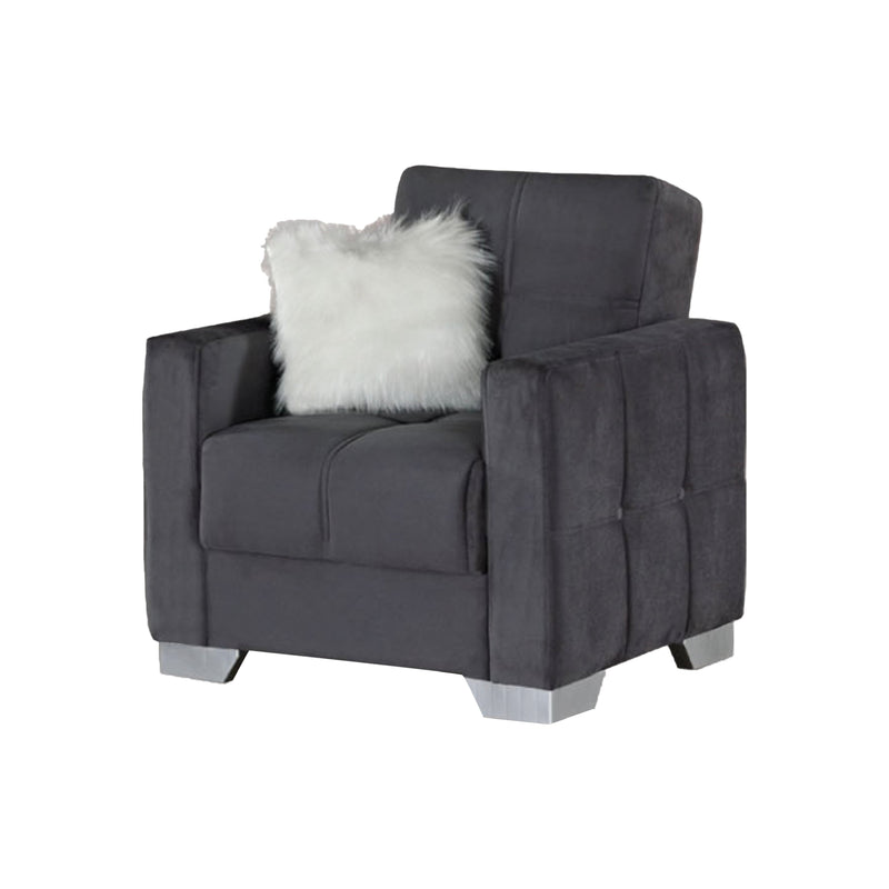 Ottawa 35 in. Convertible Sleeper Chair in Gray with Storage - Gate FurnitureLiving Room Chair