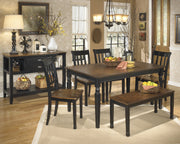 Owingsville Black - Brown Dining Room Set - Gate FurnitureDining Room Set