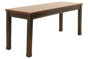 Owingsville Black/Brown Dining Bench - Gate FurnitureAccent Bench