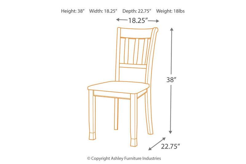 Owingsville Black/Brown Dining Chair (Set of 2) - Gate FurnitureDining Chair