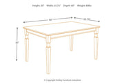 Owingsville Black/Brown Dining Table - Gate FurnitureDining Table