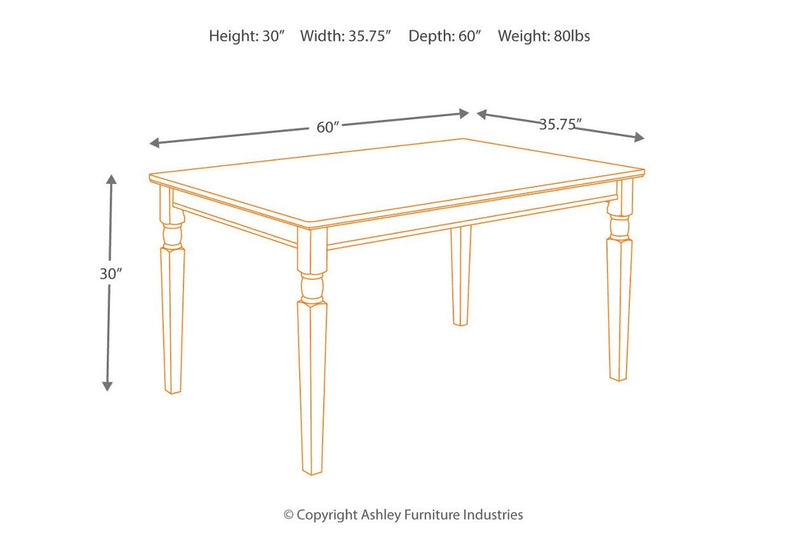 Owingsville Black/Brown Dining Table - Gate FurnitureDining Table