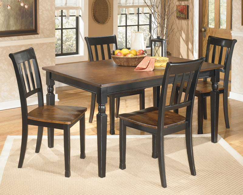 Owingsville Black/Brown Rectangular Dining Set - Gate FurnitureDining Room Set