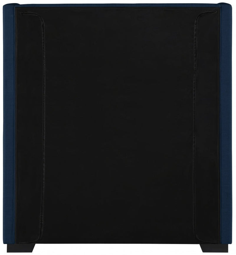 Oxford Linen Textured Twin Bed (3 Boxes) Blue - Gate FurnitureTwin Bed