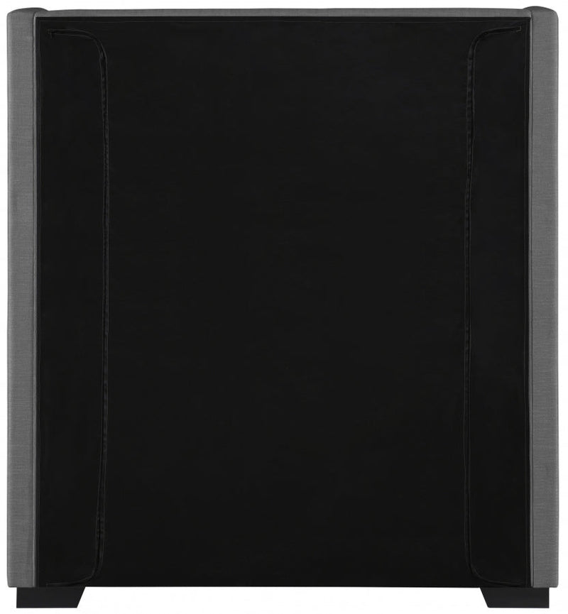 Oxford Linen Textured Twin Bed (3 Boxes) Grey - Gate FurnitureTwin Bed