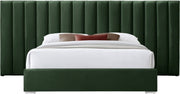Pablo Velvet King Bed Green - Gate FurnitureKing Bed