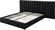 Pablo Velvet Queen Bed Black - Gate FurnitureQueen Bed