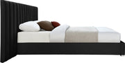 Pablo Velvet Queen Bed Black - Gate FurnitureQueen Bed