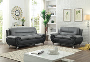 Pachysandra Gray Black Living Room Set - Gate FurnitureLiving Room Set