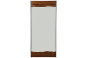 Panchali Brown/Black Floor Mirror - Gate FurnitureMirror