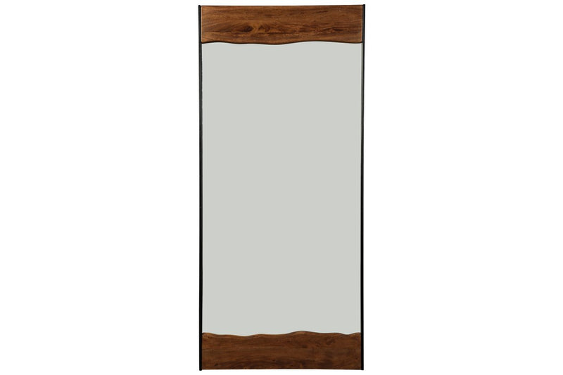 Panchali Brown/Black Floor Mirror - Gate FurnitureMirror
