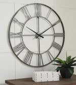 Paquita Antique Silver Wall Clock - A8010237 - Gate Furniture
